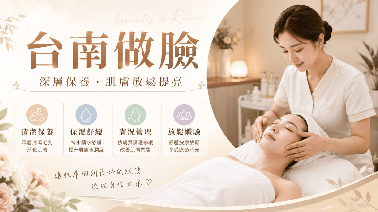 想找台南做臉時，許多人會先比較清粉刺、臉部保養、肌膚管理